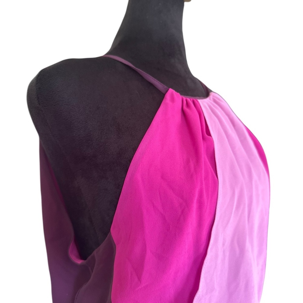 Eva Mendes Halter Maxi Dress – Colorblock Purple/Fuchsia – Size Small NWT - Picture 7 of 15